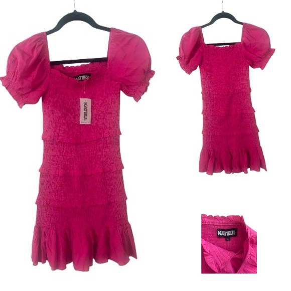 Katie J NYC Other - NWT KatieJNYC Laila Puff Sleeve Tiered Smocked Dress
